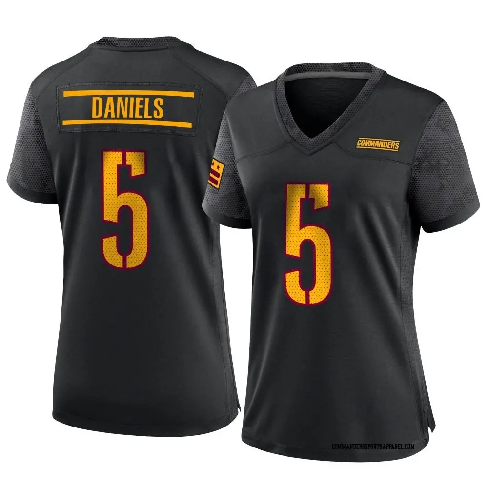 Game Black Women's Jayden Daniels Washington Commanders Alternate Jersey