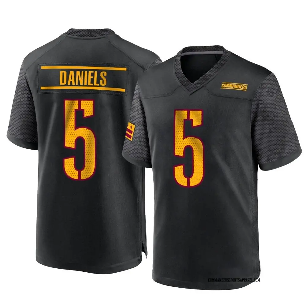 Game Black Youth Jayden Daniels Washington Commanders Alternate Jersey