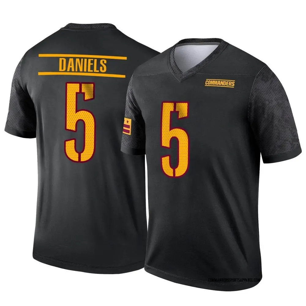 Legend Black Youth Jayden Daniels Washington Commanders Alternate Jersey