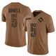 Limited Brown Youth Jayden Daniels Washington Commanders 2023 Salute To Service Jersey